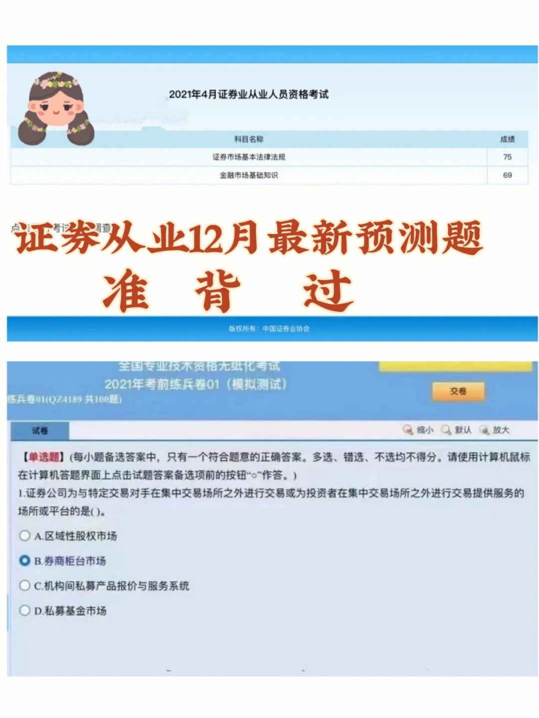 证券从业资格成绩(证券从业资格成绩什么时候出来)